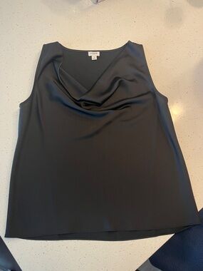 J. Crew Black Draped V-Neck Sleeveless Camisole